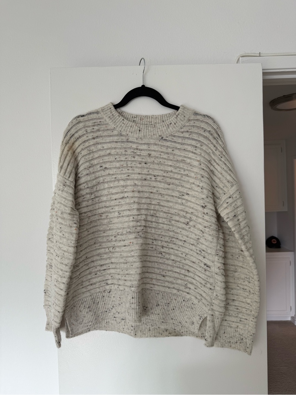 Madewell Cream Speckled Crewneck Sweater